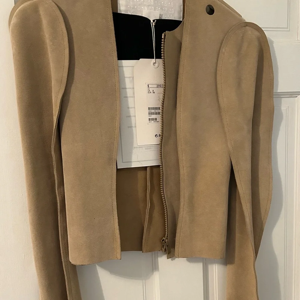 Maison Martin Margiela Beige Pattern Cut Jacket - Picture 2 of 13